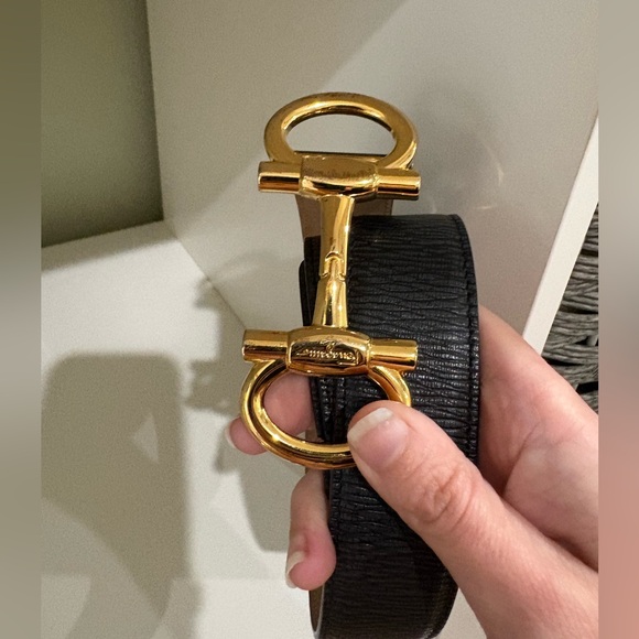 Salvatore Ferragamo Black Leather with Gold Hardware - Picture 3 of 16